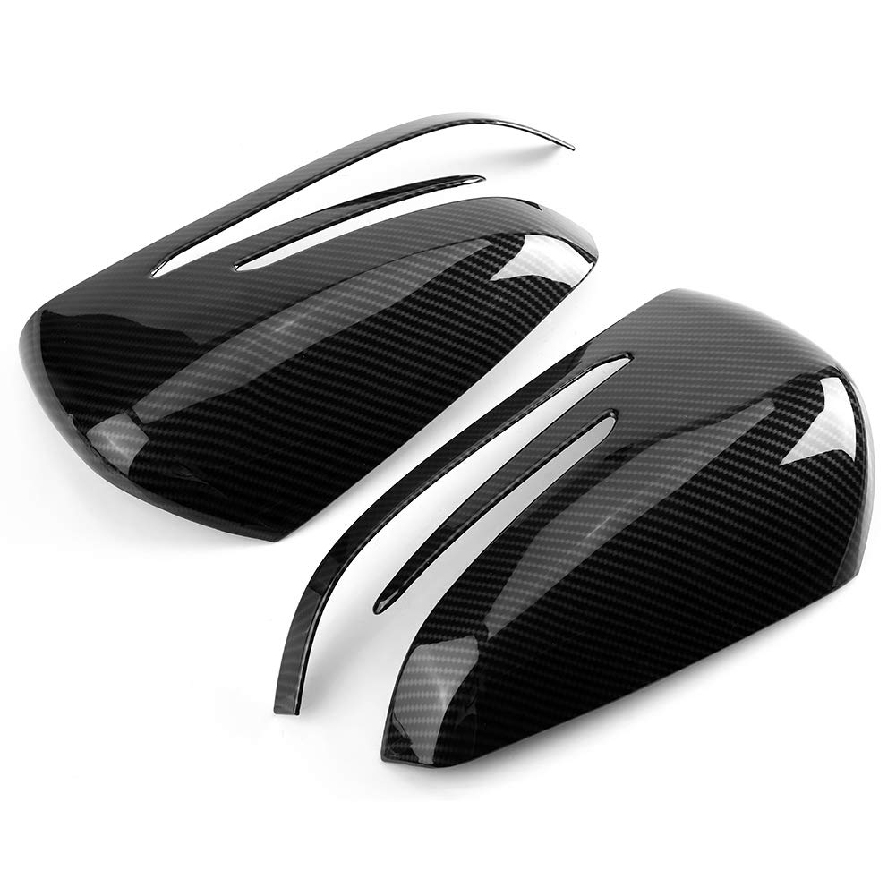 1 Pair Carbon Fiber Wing Mirror Covers, Rear View Mirror Cap Cover Mirror Replacement Cover Trim Car interior and exterior modificationmercedes mirror cover grille guard for gl 350