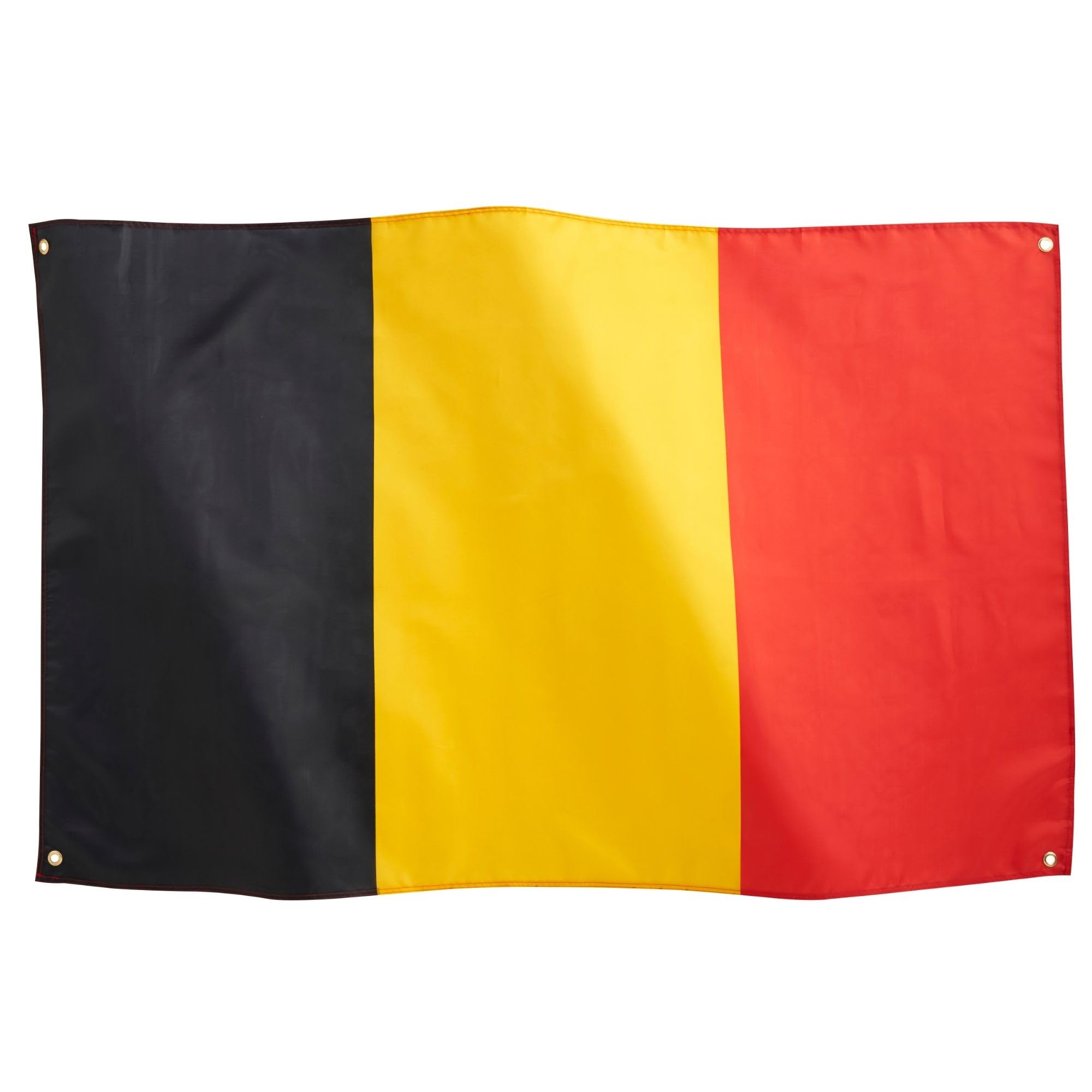 Runesol Belgium National Flag 3x5, 91x152cm, Vlag van België 4 Grommets, Brass Eyelet in Every Corner, Belgians Banner, Premium Flags, Waterproof, Inside, Outside, Epiphany — image 1