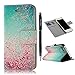 iPhone SE Case,iPhone 5 5S Case MOLLYCOOCLE Fashion Colorful Pattern Wallet Style Credit Card Holder Case Magnetic Design Flip Folio PU Leather Cover Standup Cover Case for iPhone 5&5s(Cherry Flowers)