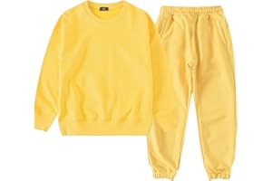 amropi Boy's Hoodie Tracksuit Set Pullover Sweatshirt Jogging Pants 2 Pieces Sweatsuit for Age 3-12 Years