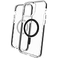 Gear4 Transparent Case for iPhone 13 PRO Compatible with Magsafe, Slim & Lightweight [13 FT D30 Impact Protection] Santa Cruz Snap Series, Clear/Black