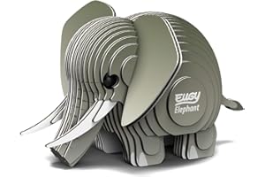 Eugy Elephant 3D Puzzle, 28 Piece Eco-Friendly Educational Toy Puzzles for Boys, Girls & Kids Ages 6+