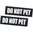 2Pack Removable Service Dog Patches, Hook Backing Patches for Dog Harness, Black in Training Dog Patches, Dog Vest Patches, DO NOT PET-M