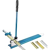 MXBAOHENG Manual Din Rail Cutter Tool Double Hole w/ 50CM Dual-Scale Ruler | for Cutting 35mm Wide, 7.5mm High Slotted Aluminium and Steel Din Rails