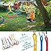 Cateam Slackline Accessories – Multicolor Gymnastic Rings Set of 6 with carabiners – Monkey bar Rings for Backyard Obstacle Course