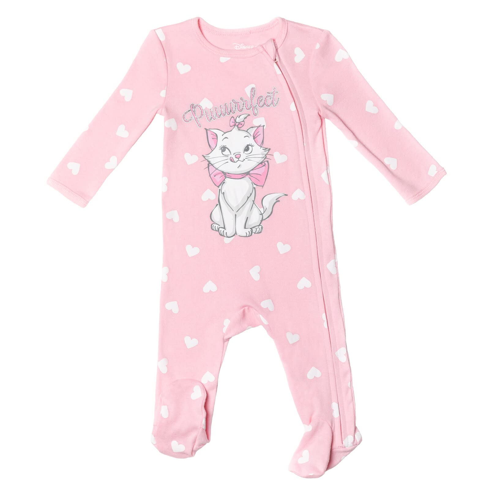 Disney The Aristocats Bambi Baby Girls 3 Pack Zip Up Sleep N' Play Coveralls Newborn to Infant