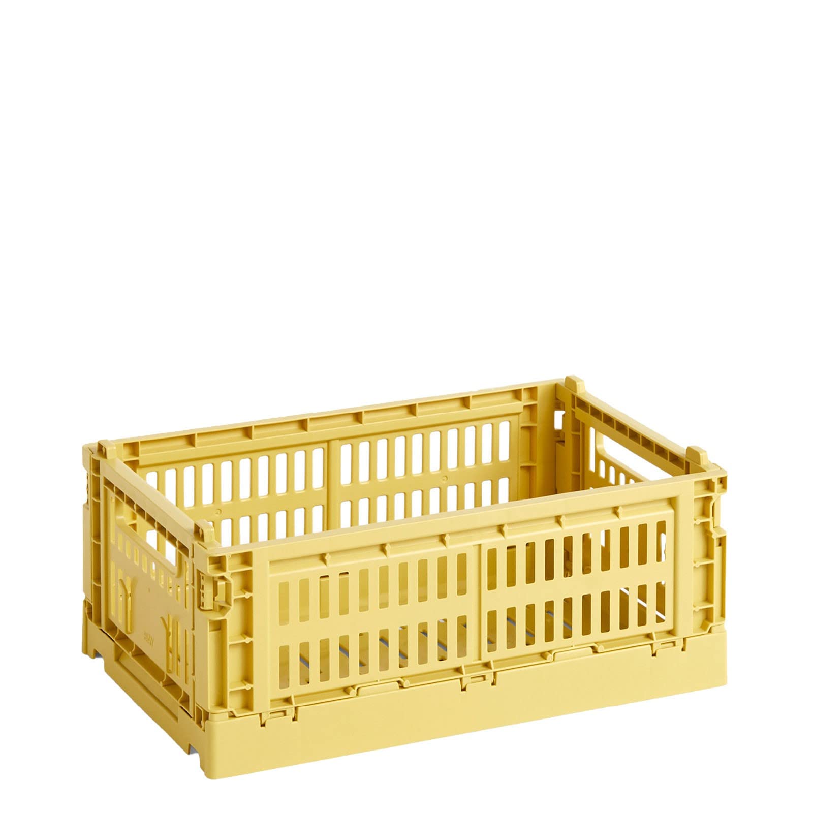 HAY Colour Crate S Transport Box Recycled Polypropylene Dusty Yellow