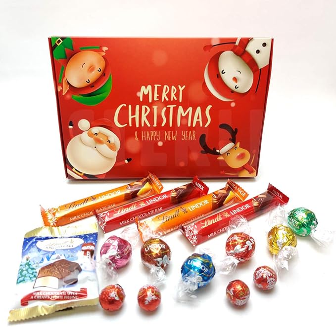 Merry Christmas - Lindt Chocolate Gift Selection - Great Gift for Xmas