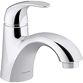 KOHLER Sterling 24819-4-CP Valton Single-Handle Bathroom Sink Faucet, 1.2 GPM, Clicker Drain with Tailpiece, Premium Durable 