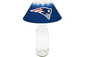 Sporticulture NFL New England Patriots Team Pride Bottle Brite LED Shade - 7"x3.25" Battery Operated Sports Lamp Shade - Illuminate Your Team Spirit Ideal Fan Gifts & Home, Office & Man Cave Decor