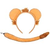 choyaxo Lion Costume Accessories Including Lion Ears and Tail for Adult Halloween Christmas Party Cosplay
