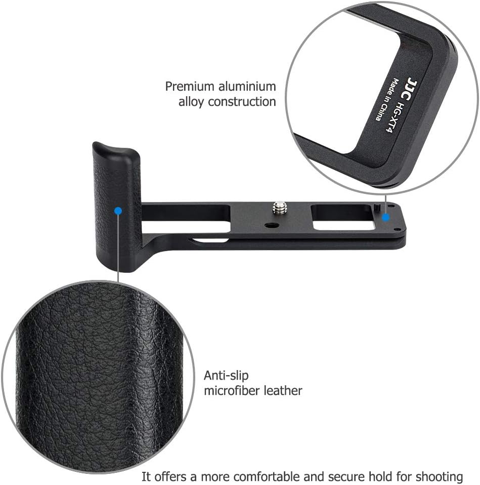 JJC Metal Hand Grip Quick Release Plate L Bracket Holder for Fujifilm X-T4 Fuji XT4 - Image 3