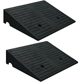 WECARLLE Curb Ramps for Wheelchairs 3.9 in Rise 2 Pack | Heavy Duty Driveway Threshold Ramps for Driveways, Sidewalks, Motorcycles &amp; Lawn Mowers 7000lbs Powersport Loading