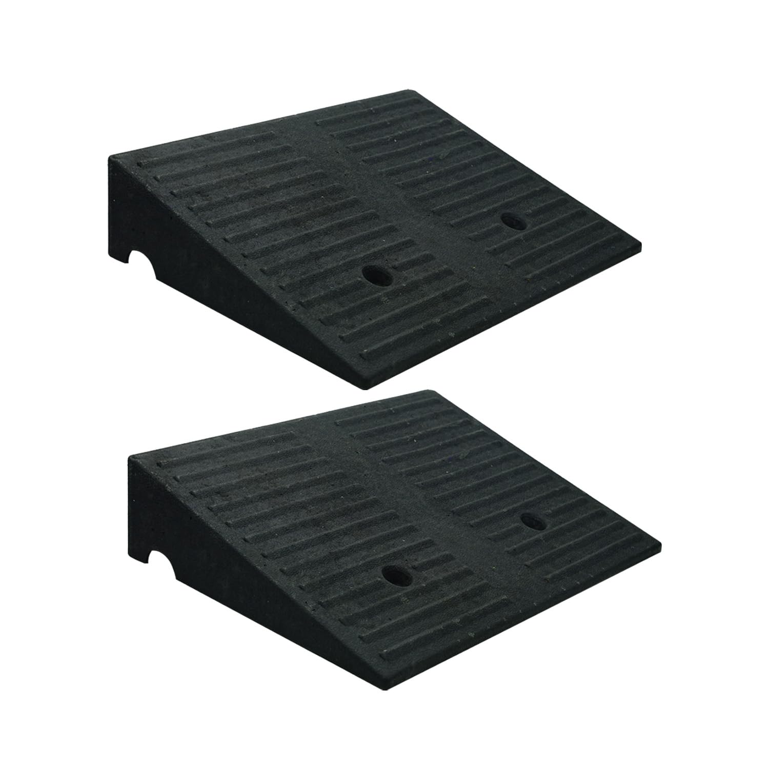 Photo 1 of Curb Ramps for Driveway Threshold Wheelchair Doorway Sidewalks Shed Heavy Duty, 2 Pack 3.9 inch Rise, Ramps for Wheelchairs for Home Steps, Motorcycles, Lawn Mowers, 7000lbs Powersport Load ing