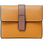 AOXONEL Small Womens Wallet Leather Wallets for Women Rfid Ladies Wallets Trifold Wallet Compact Thin with Card Slots and Zipper Coin Pocket (Yellow)