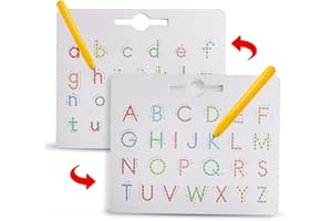TSYAN Magnetic Letters Practicing Tracing Board Double Sided ABC Alphabet Magnet Educational Preschool Handwriting Practice Learning to Write Toys Montessori Uppercase&Lowercase Gift for Kids Toddlers