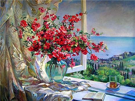 Lovethefamily Books And Black Tea On The Window Sill Paint By