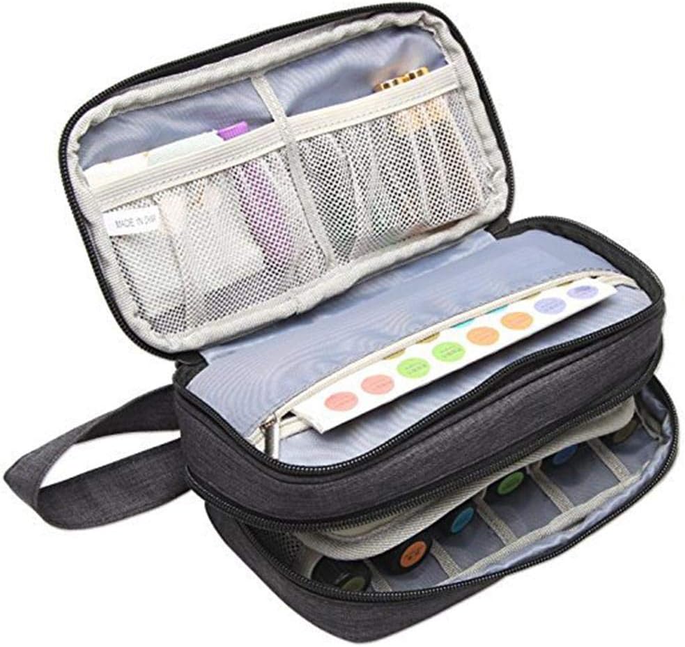 Essential Oil Storage Bag, Holds 12 Bottles (5ml-15ml, Also Fits for Roller Bottles), for Essential Oil and Small Accessories （8.54.53inches）