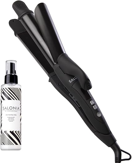 Amazon セット Salonia サロニア 2wayストレート カール 32mm ヘアアイロン プロ仕様2 海外対応 Sl 002 ブラック スタイルキープヘアミスト 150ml Salonia サロニア ヘアアイロン 通販