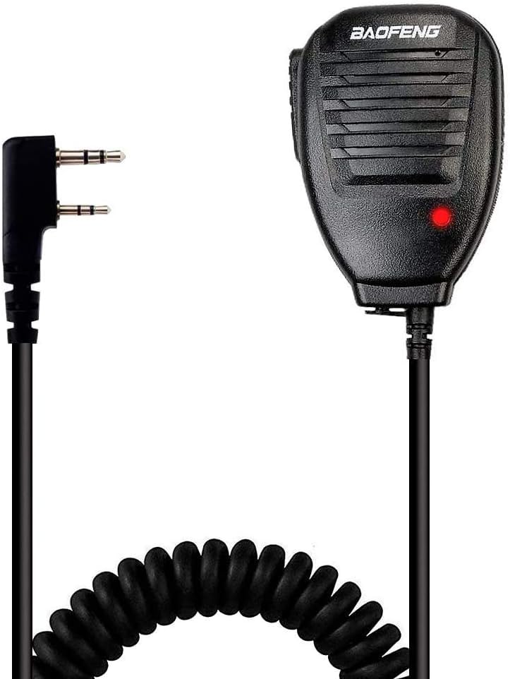 Baofeng Handheld Speaker Microphone for FRS 2 Way Radio, Remote Shoulder Mic, Compatible with Long Range Walkie Talkie, Reinforced Cable, Noise Reduction, Spring Clip, Mirkit Edition USA Warranty: GPS & Navigation