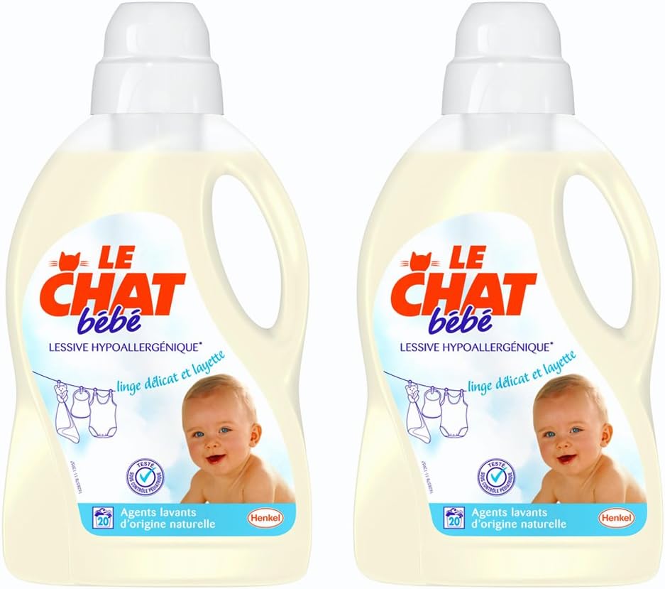 Le Chat Bebe Lessive Liquide Concentree Hypoallergenique Flacon 1 5 L Lavages Lot De 2 Amazon Fr Hygiasne Et Soins Du Corps