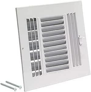 EZ-FLO 61658 Three-Way Sidewall/Ceiling Register, 8 inch x 4 inch ...