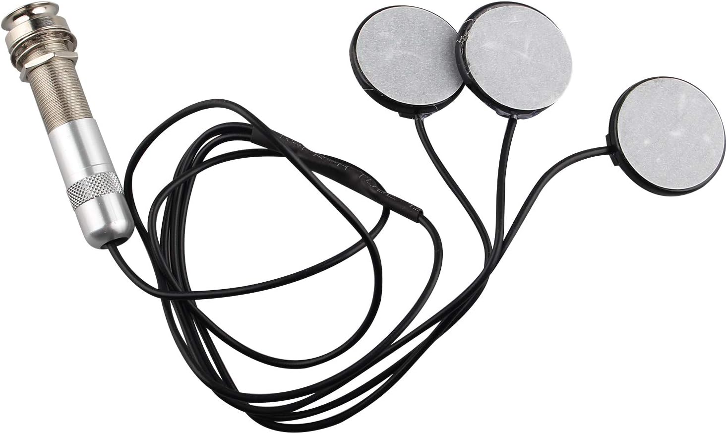 Futheda Self-adhesive Pickup Piezo Jack Disc 3-Transducer Microphone for Acoustic Guitar Ukulele Mandolin Banjo Violin String Instruments Universal - Image 3