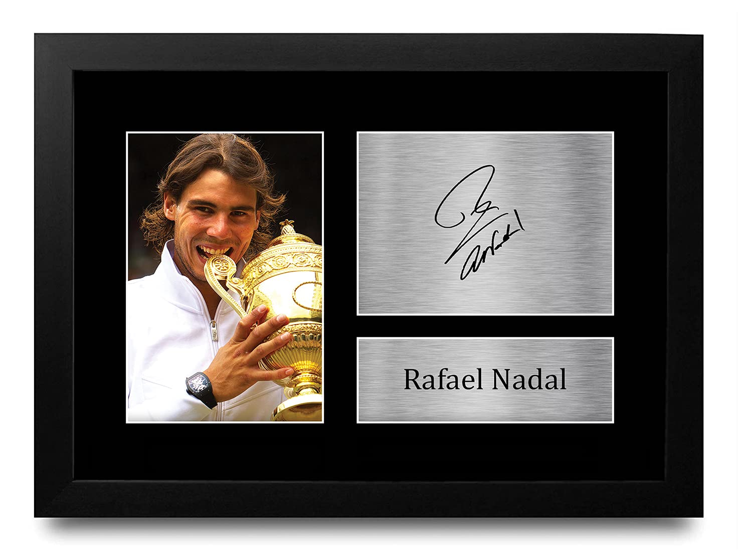 HWC Trading Rafael Nadal US Open Gifts Printed Signed Autograph Picture for Tennis Memorabilia Fans - A4 Framed