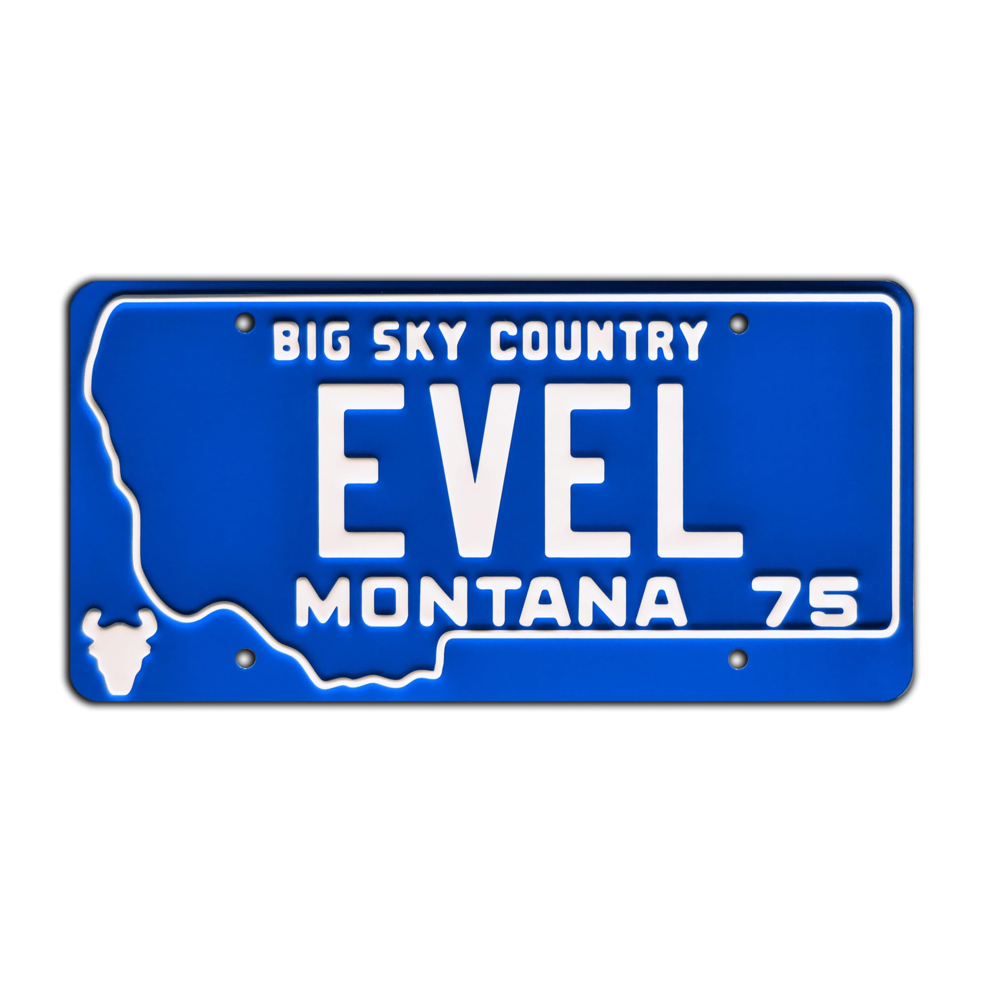 Celebrity Machines Evel Knievel | EVEL | Metal Stamped License Plate