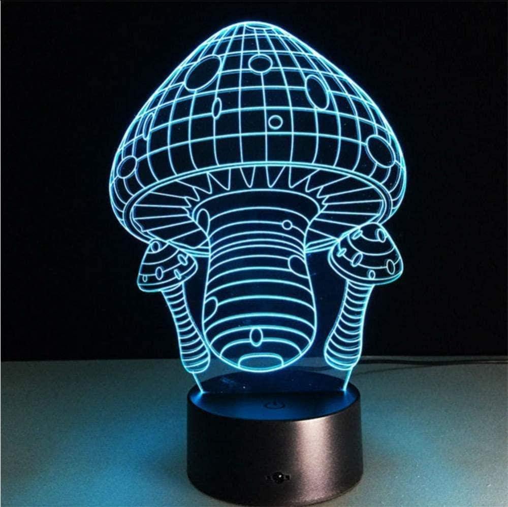 3D Illusion Light Led Optical Illusion Lamps Mushroom for Home Office