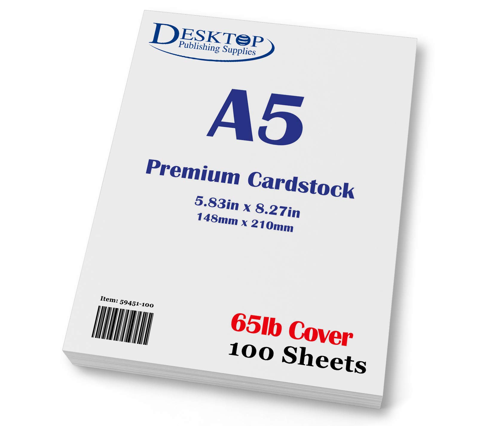Photo 1 of ***FACTORY SEALED*** Premium A5 (8.3"x 5.83") Cardstock - 65lb Cover (176 gsm) White (100 Sheets)