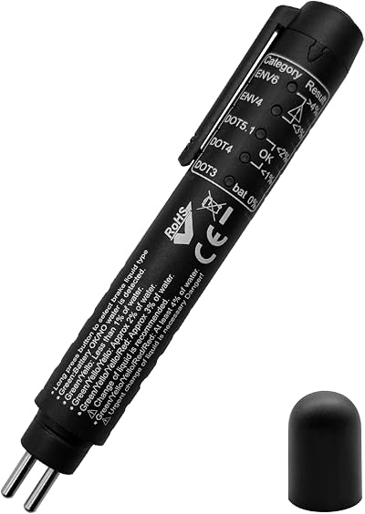 ZKTOOL Upgraded Brake Fluid Tester Pen 5 in 1 DOT3 DOT4 DOT5 ENV6 ENV4