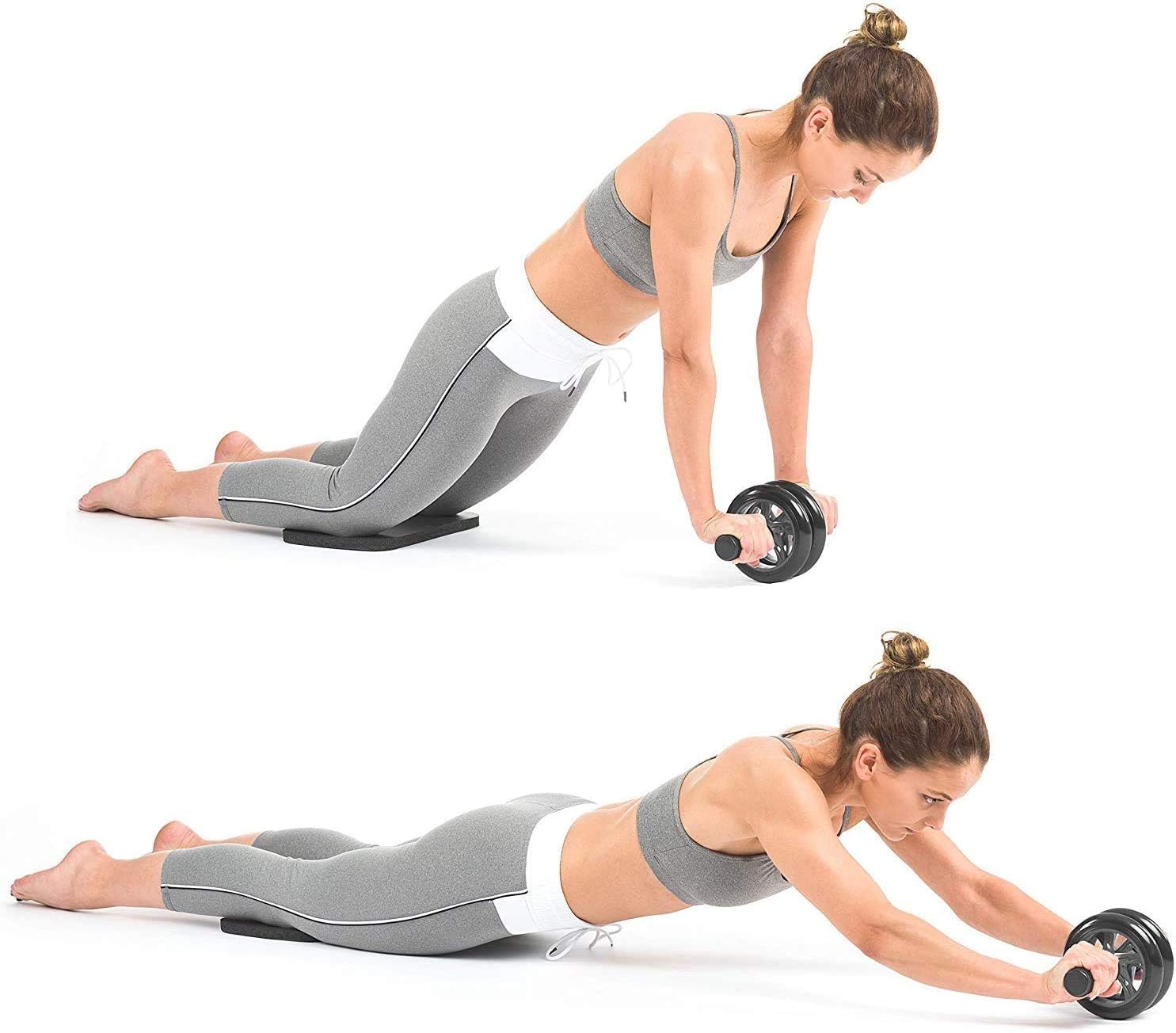Yoga EVO Abdominal Trainer Kit - Ab Wheel + Knee Pad - Ab Trainer Fitness Equipment : Sports & Outdoors