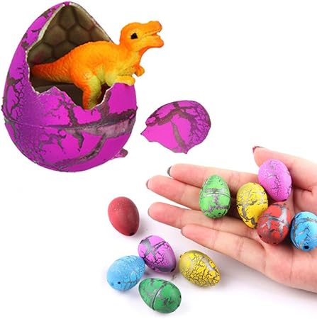 Œufs à éclore Dinosaure - Lot De 6, Grandissent Dans L'eau (jusqu'à 600%), Matériau EVA/amidon - Jouet Scientifique, Cadeau Enfant