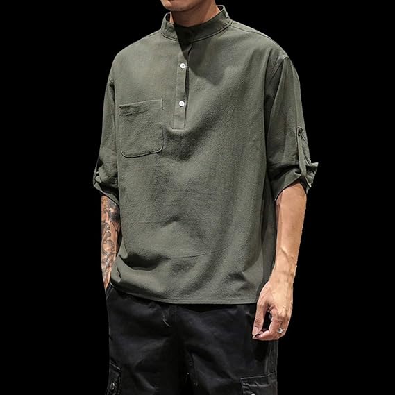 Hniunew Herrenmode Hemd Reine Kurze Armel Komfortable Taschenbluse Top Manner Bequem Atmungsaktiv Kurzarm College Bluse Sport Fitness Oberteile Business Oberteil Freizeithemd Urlaub Hemd Amazon De Bekleidung