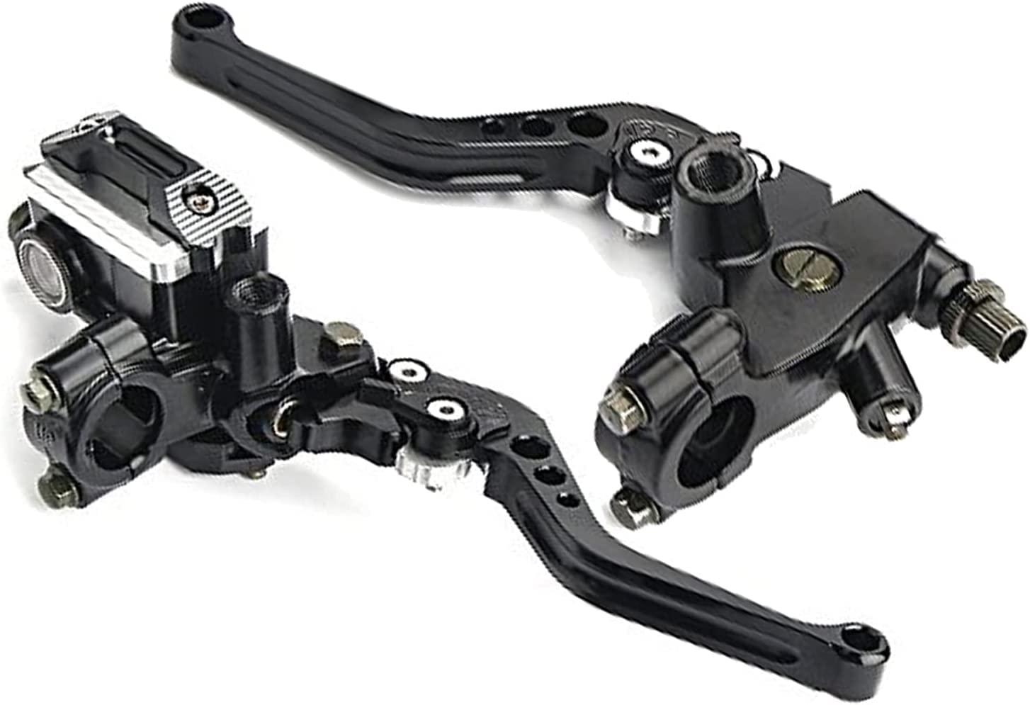 PLSUSJHAO Motorcycle Brake Lever 7/8 inch 22mm Handlebar Motorbike Brake Master Cylinder Reservoir Clutch Levers Set for Dirt Bike Scooters Black