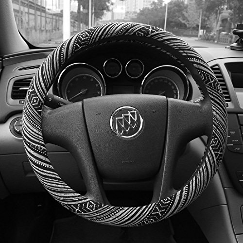 Copap Black & Gray Baja Saddle Blanket Car Seat Covers with Steering Wheel Cover & Seat Belt Protectors 10pc Universal Seat Covers Full Set for Sedan, Car & Van - Thumbnail 5