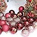 XmasExp 34ct Christmas Ball Ornaments Shatterproof Christmas Ornaments Set Decorations for Xmas Tree Balls(1.57''/40mm, Burgandy)