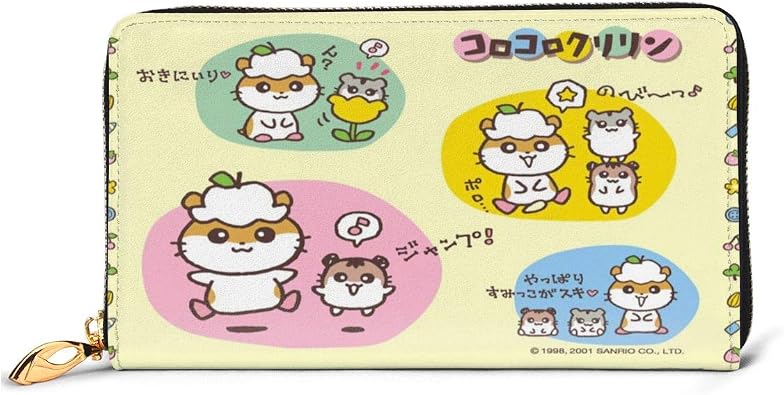 Amazon メンズ 財布 本革 ジッパー とっとこハム太郎 小銭入れ 収納 長財布 大容量 スリム カード収納 カード シンプル薄型 財布 贈り物 ファッション Pyples 財布