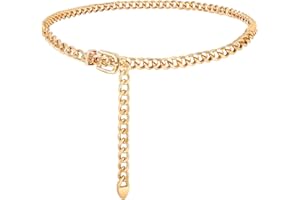 WHIPPY Waist Chain Belt Women Ladies Adjustable Body Waist Link Belts for Jeans Dresses