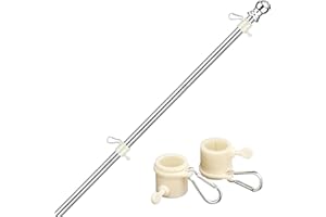 DIIG 6FT Flag Pole Kit,Stainless steel Heavy Duty American US Flagpole, Rustproof for Outdoor Garden Roof Walls Yard House(Without Bracket)