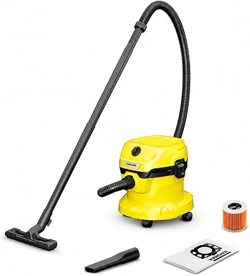 aspiratore solidi liquidi WD 2 Plus V-12/4/18/C, filtro a cartuccia, tubo di aspirazione: 1,8m, contenitore in plastica: 12 l, 1.000W, funz. soffiante, bocchetta per pavimenti e interstizi