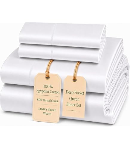 Amazon.com: PureCare Premium 100% Supima Cotton Sheet Set White in
