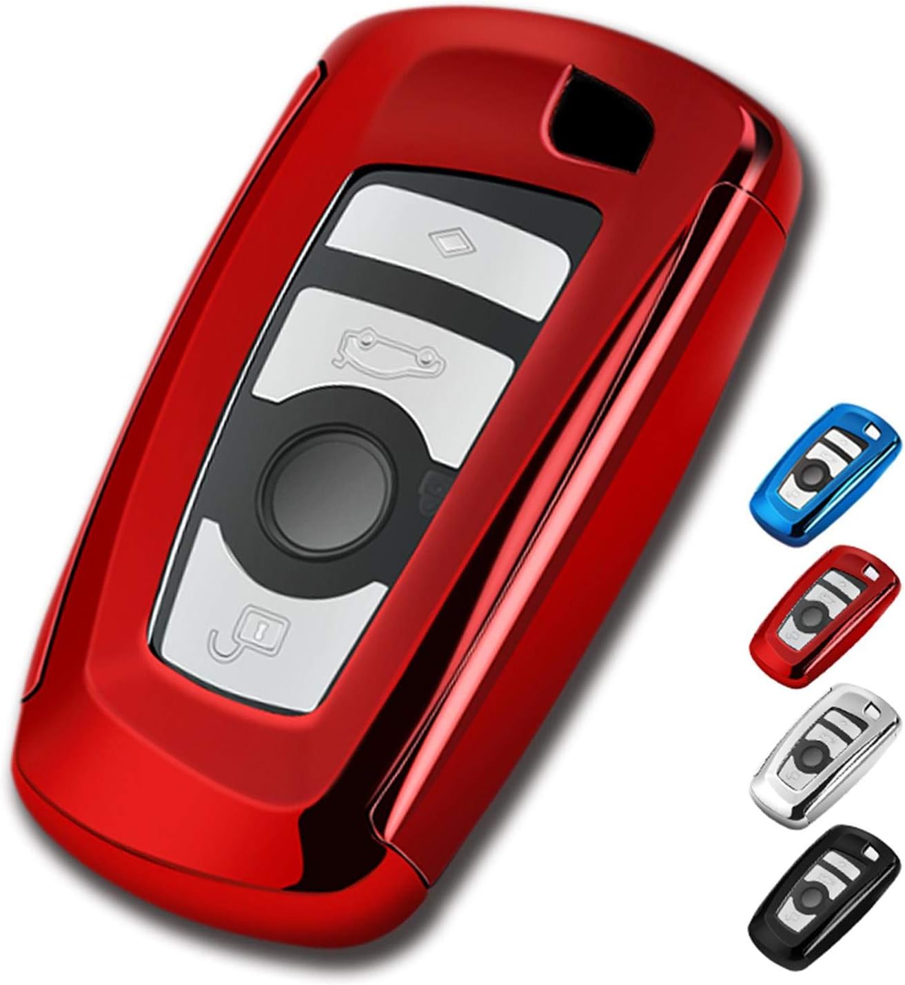 BMW Key Fob Cover, Full Protection Soft TPU Key Fob Case Compatible with BMW 1 3 4 5