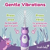 Brush-Baby Rechargeable Electric Toothbrush Kids 0-10 Hippo Design 2 Heads view 4