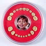Firsty Round Baby Tooth Box (Red, Boy, Girl) with Tooth Chart