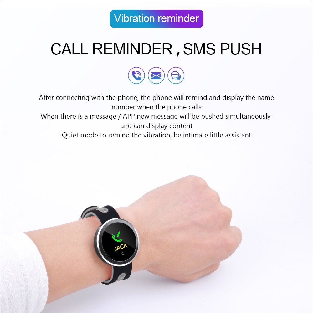 COSVII Smart Watch Waterproof, Bluetooth Fitness Tracker with Heart Rate Monitor, Sleep Monitor, Step& Calories Tracker, Alarm Clock, Call/SNS/SMS Reminder, Compatible with Android and iOS (Gray)