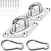 CZXNBI Heavy Duty Hammock Hanging kit - 1000 lb Capacity Swing Hooks, Ceiling Hooks for Wall/Ceiling Mount, Indoor & Outdoor - Stainless Steel (Medium)