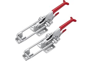 Accessbuy Heavy Duty Large Toggle Clamp Latch,2000Lbs Holding Capacity,Self-Lock U-Bolt Adjustable Latch for Tire Carrier,Industrial EquiIpment,Boxcar,Smoker Lid and More 7.87 Inch (2Pack)