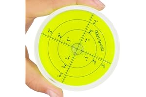 GEONASSUR Magnetic Round Bubble Level Tool Bullseye Inclinometer Machinist Pocket Precision Spirit String Circular - Trailer Rv Leveling System Blocks Table Post Indicators Camper Leveler Magnet 2.4 Inch 60mm